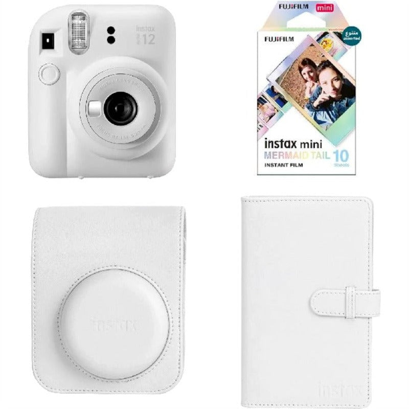 مجموعة كاميرا Instax Mini 12 من Fujifilm | أبيض مجموعة كاميرا Instax Mini 12 من Fujifilm | أبيض